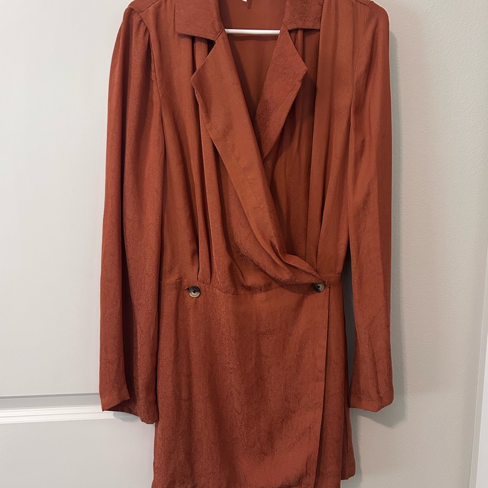 Free People Mini Dress in Cinnabar